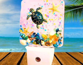Sea Turtle Nightlight, LED Dusk till Dawn Nightlight, Ocean Themed Nightlight, Beach House Decor, Coastal Gift