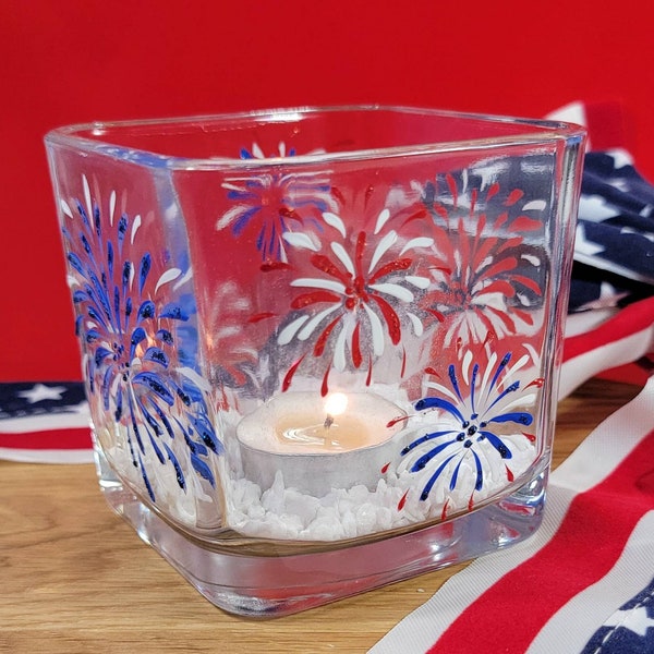 4th of July Candle Holder Etsy