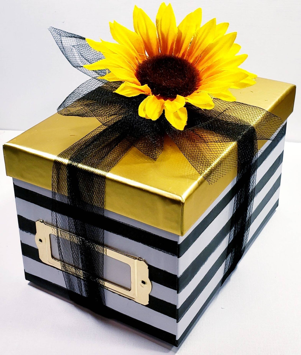 Handmade Sunflower Themed Photo Storage Gift Box Etsy