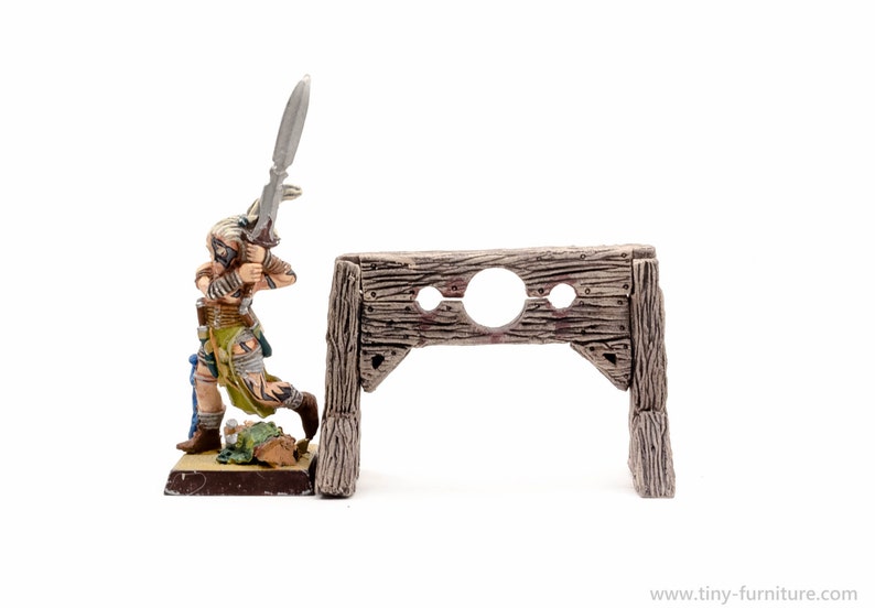 dungeon decor warhammer dwarven forge painted D/&D pathfinder THE PILLORY - Miniature tabletop furniture