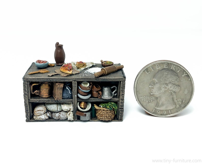 28mm Pathfinder D/&D Kitchen Island dungeon decor Frostgrave painted - Miniature tabletop furniture