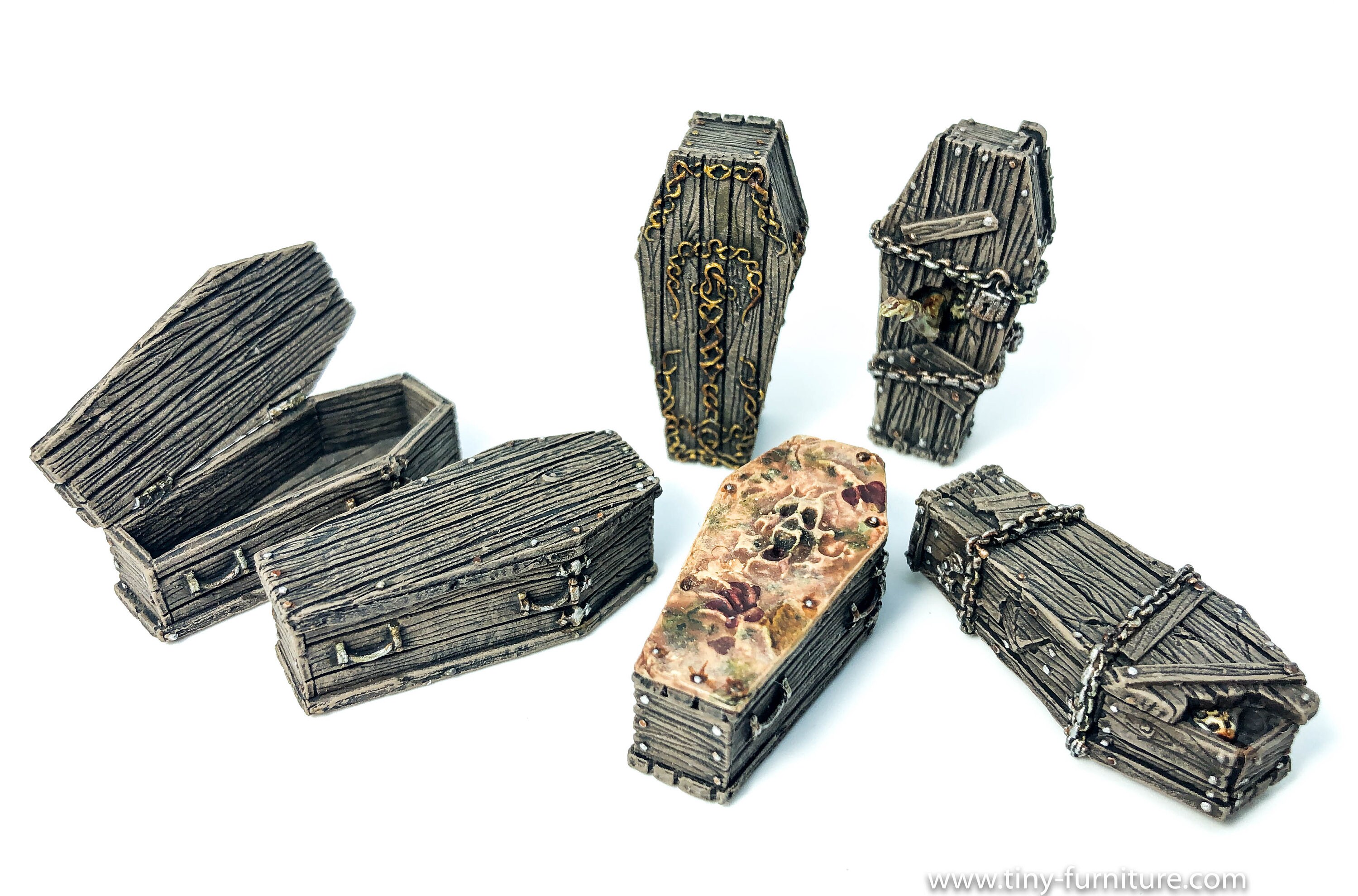 Coffins PAINTED Miniature tabletop furniture dungeon Etsy