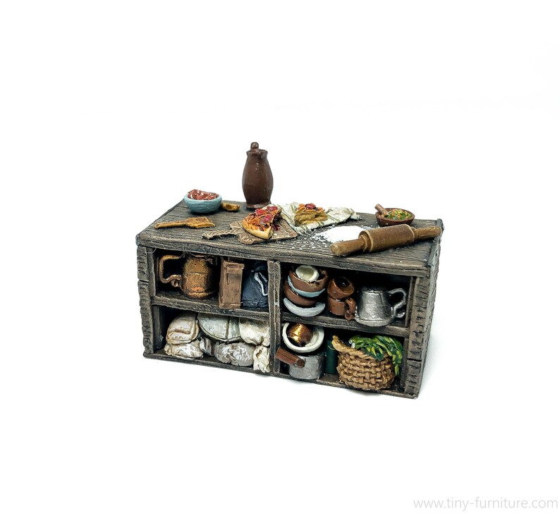 28mm Pathfinder D/&D Kitchen Island dungeon decor Frostgrave painted - Miniature tabletop furniture