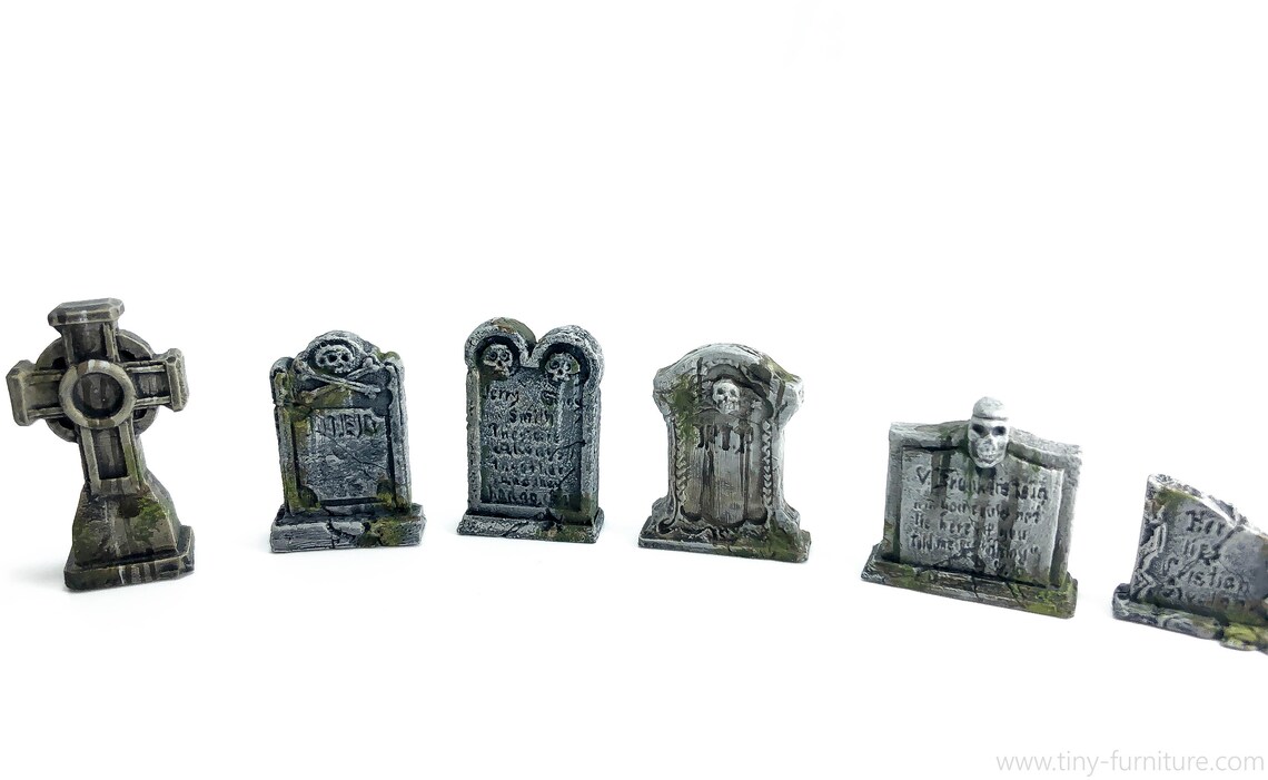 Tombstones painted Miniature tabletop furniture dungeon Etsy