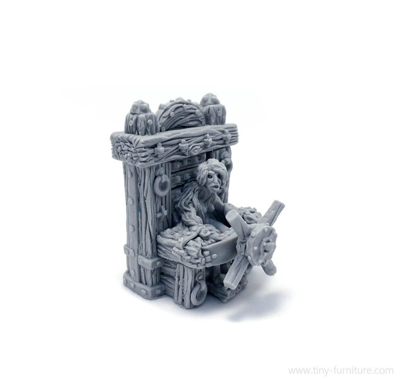 Chair Of Torture Unpainted Miniature Tabletop Furniture Etsy