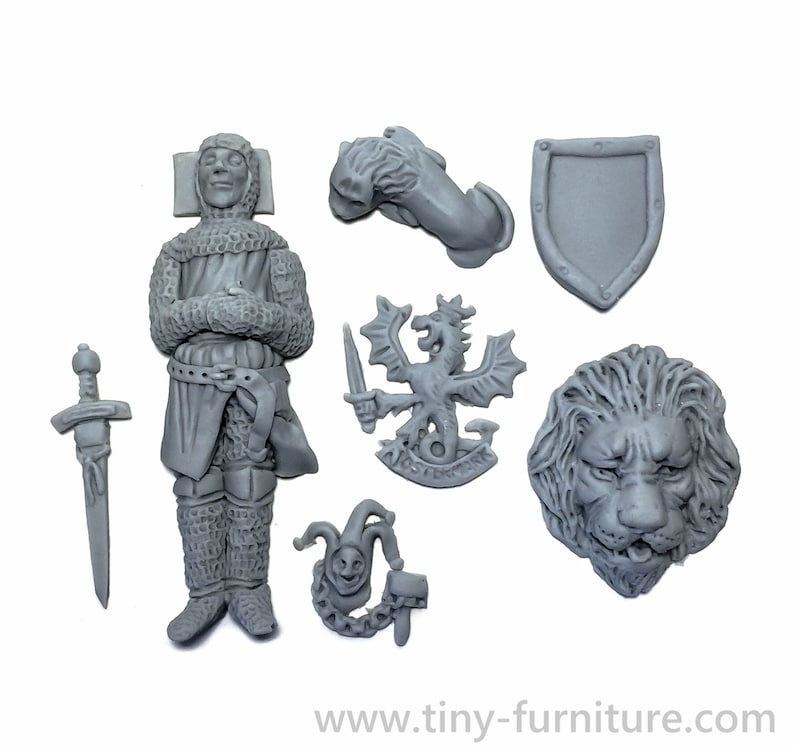 Knight/'s tomb kit warhammer dwarven forge D/&D - Miniature tabletop furniture dungeon decor unpainted