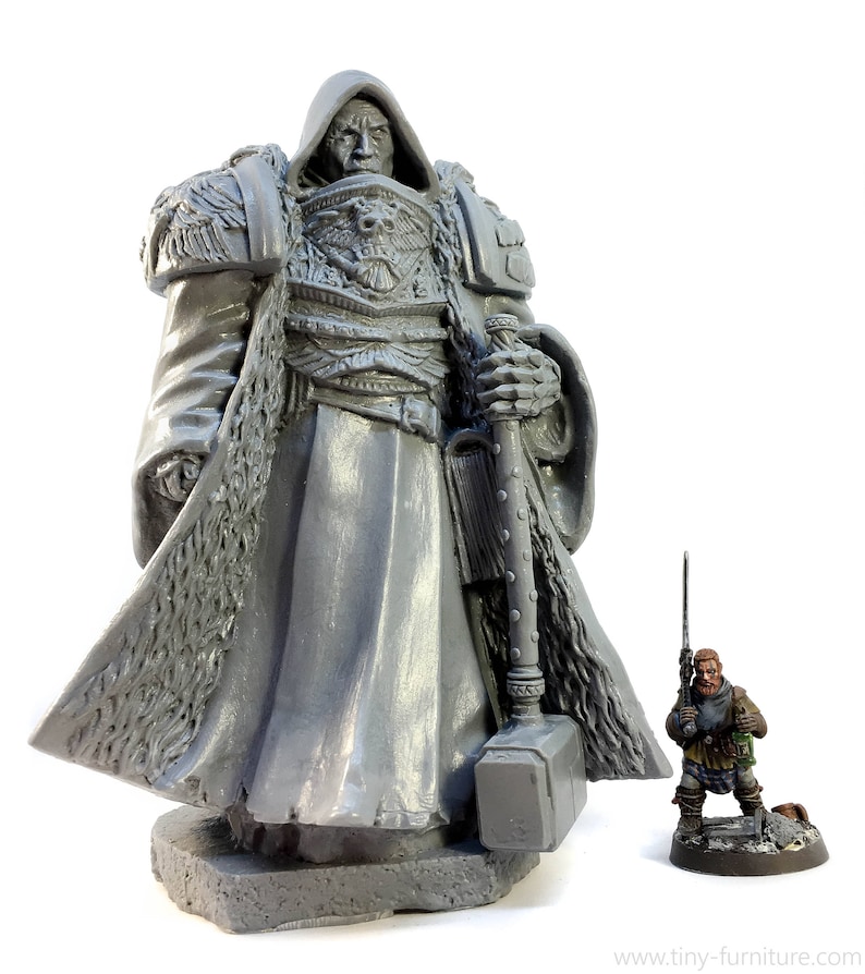 Paladin statue Miniature tabletop furniture dungeon decor Etsy