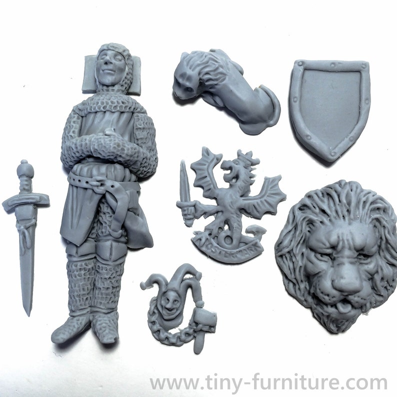 Knight/'s tomb kit warhammer dwarven forge D/&D - Miniature tabletop furniture dungeon decor unpainted