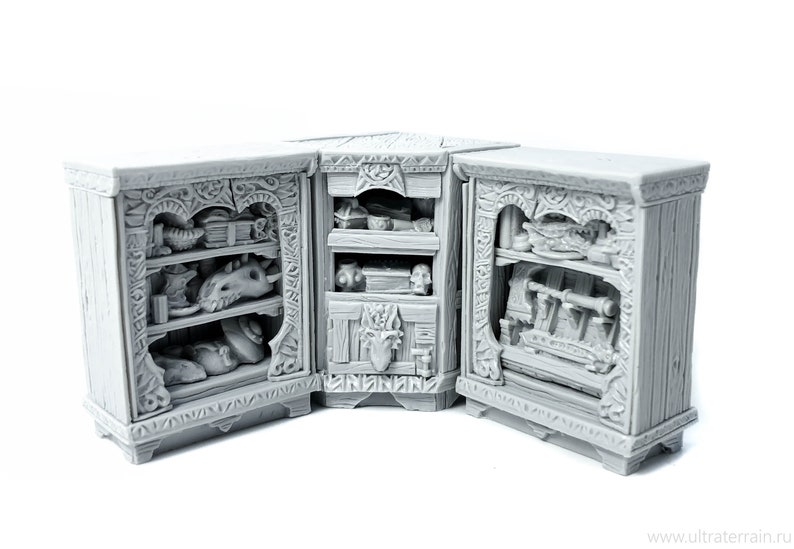 pathfinder dungeon decor dwarven forge painted D/&D warhammer - Miniature tabletop furniture Beast hunter reading corner