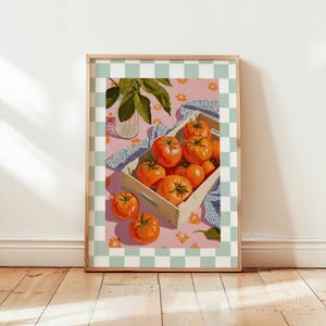 Tomato Print, Kitchen Wall Art, Food Art, Printable Wall Art, Eclectic Kitchen, Food Print, Vintage Art Print, Trendy, Digital Download
