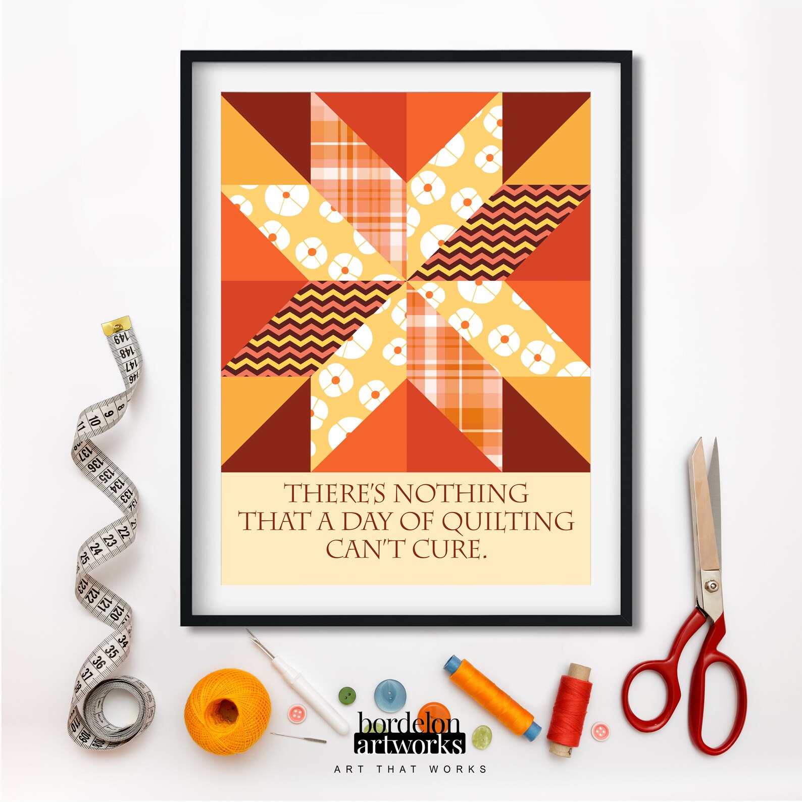 Quilt Block Wall Art Printable Quilting Gifts Quilting Etsy