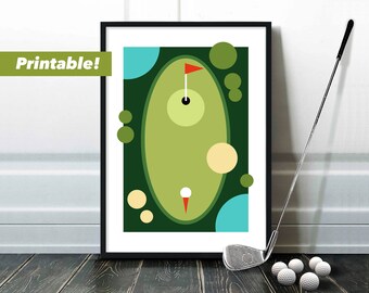 Golf Printable Wall Art Golf Decor, Golf Art Print, Golf Course Artwork, Golf Club Wall Decor, Kids Sports Decor Sport Poster, Golf Gifts