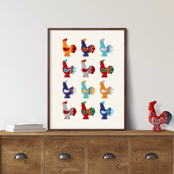 Rooster Kitchen Art Etsy