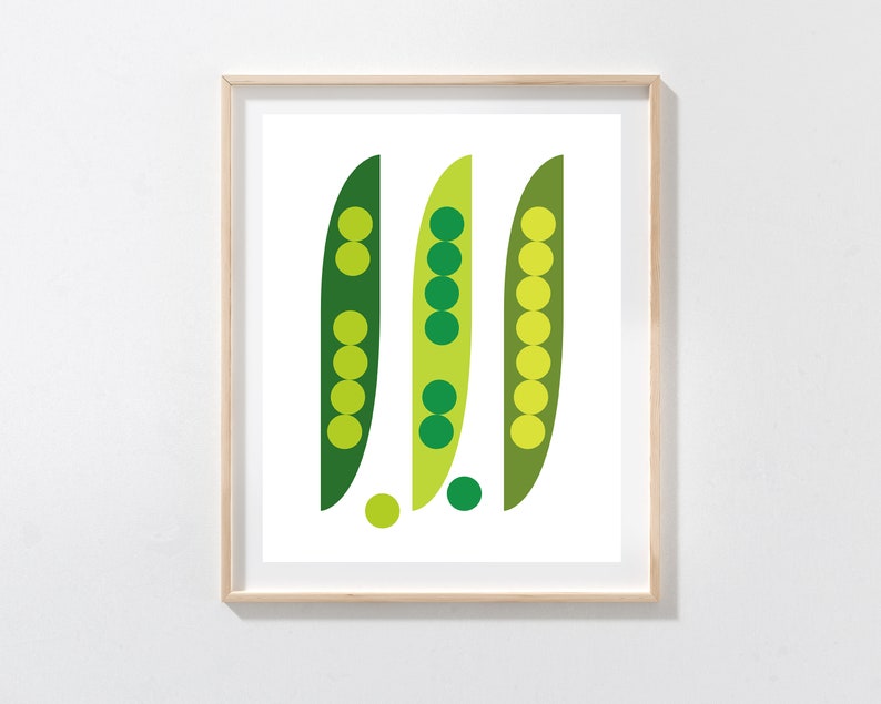 Mid Century Modern Art Minimalist Print Blueberries Kitchen Wall Decor Lemons Set of 6 Piece Print Fruit Art Prints Home Decor Gift