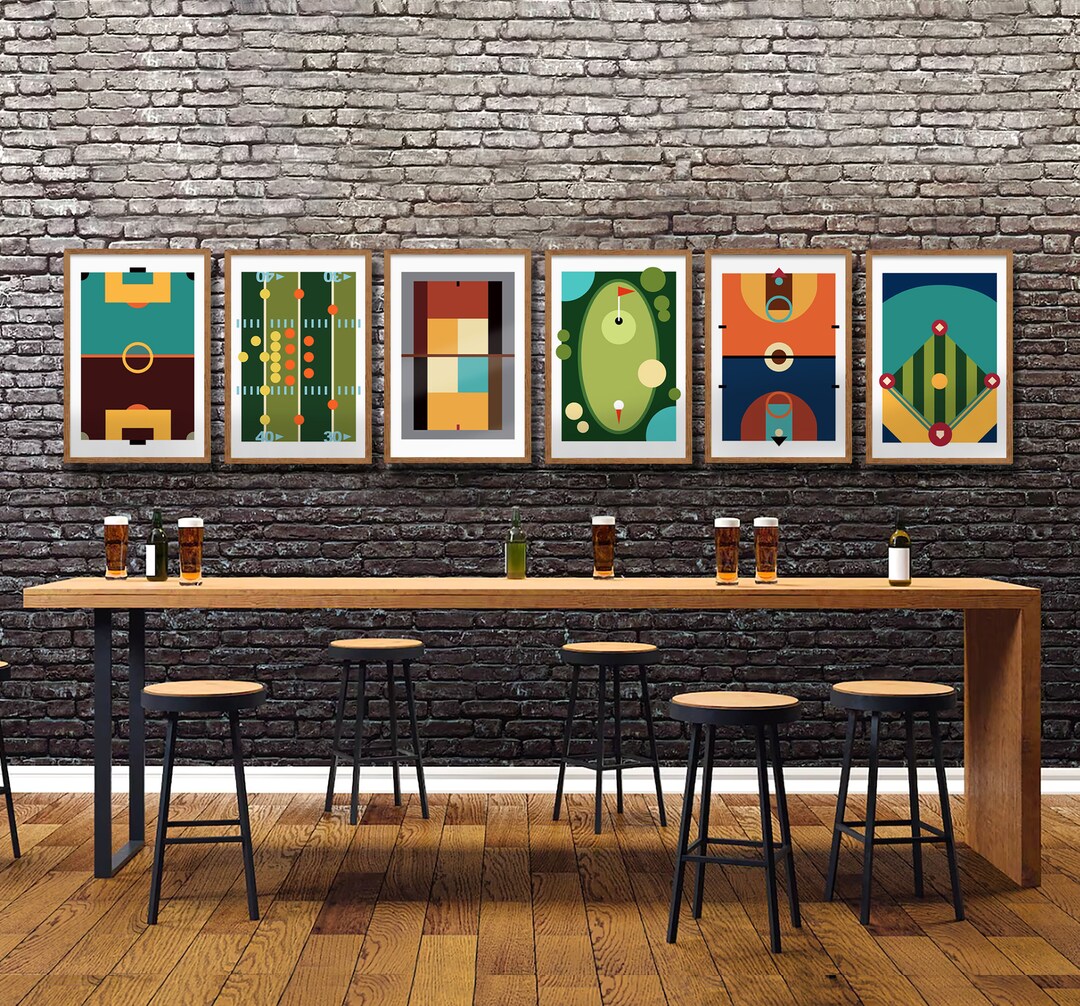 Sports Theme Wall Decor, Man Cave Decor, Teenage Boy Wall Art, Sports Gifts for Him, Athlete