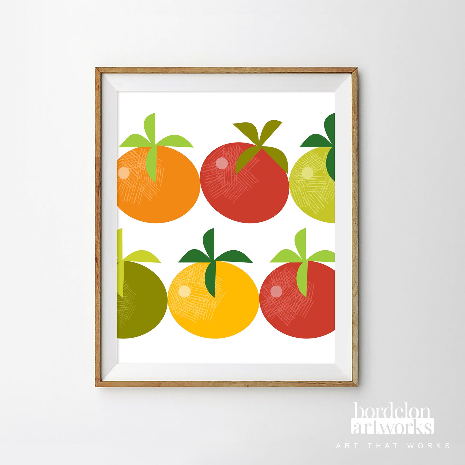Colorful Kitchen Wall Decor Fruit Vegetable Print Set of 6 Etsy