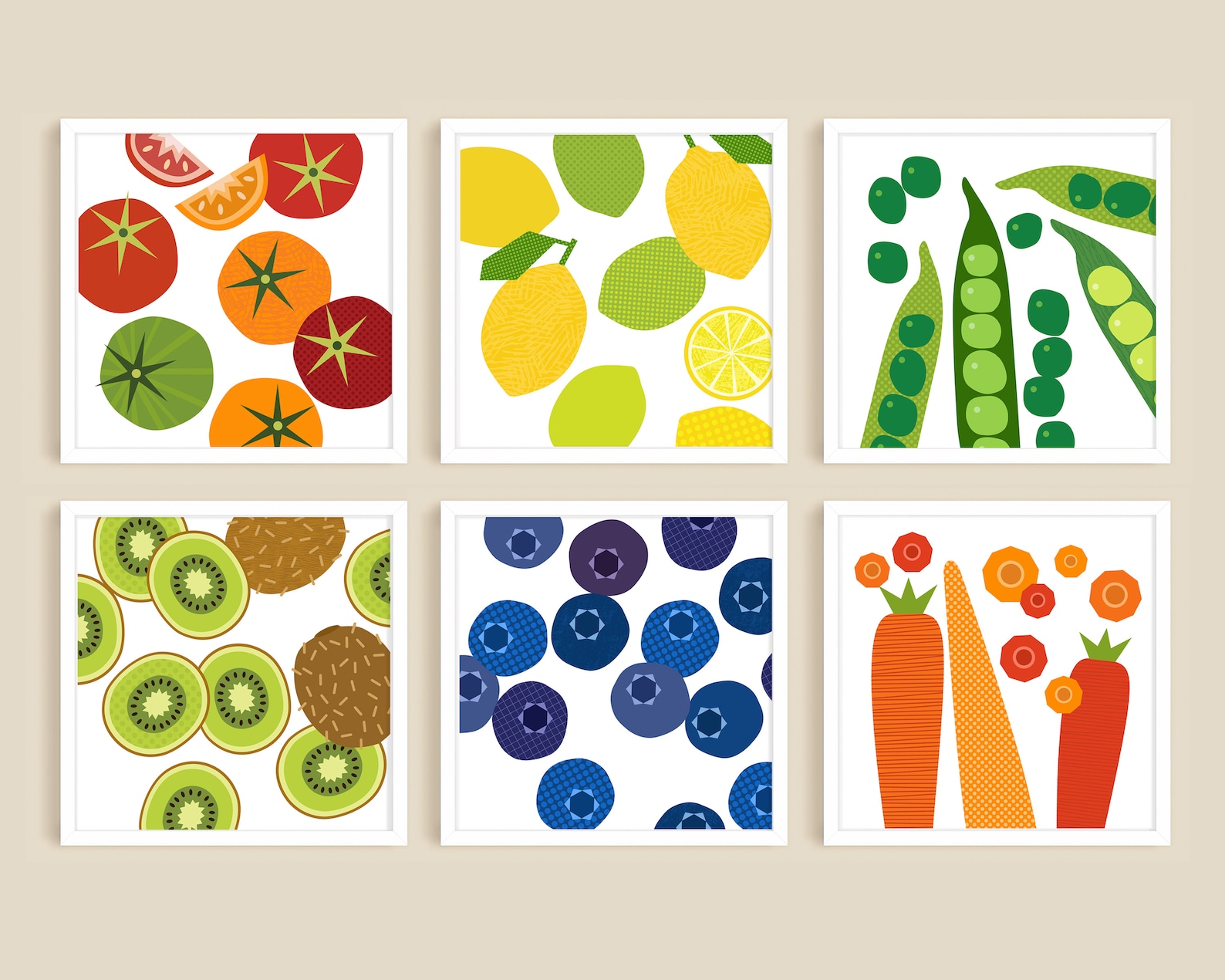 kitchen wall art set of 6 fun foodie prints this... Kitchen Wall Art Set of 6 Prints Food Artwork Printable Wall | Etsy