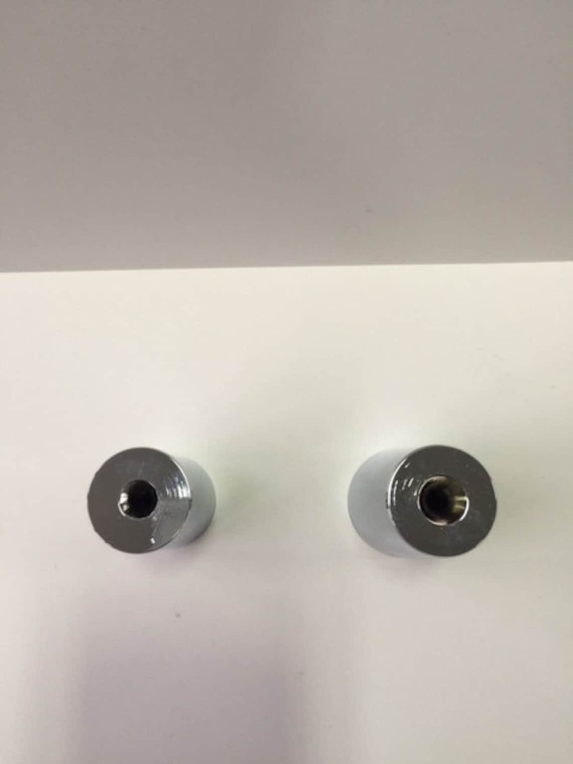 SET of 4 Round Metal furniture leg tip Solid Brass 1.96Inch / Etsy