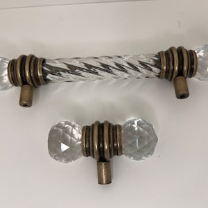 5.0" 6.3" 8.8" 12.6" Customizable Chandalier Real Glass Modern Chic Contemp.  Drawer Pulls  Wardrobe Kitchen Cabinet  Handles  Knob