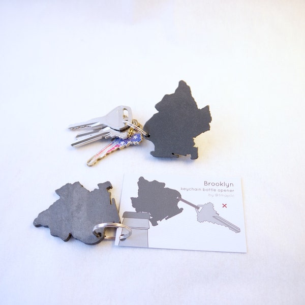 Brooklyn keychain bottle opener