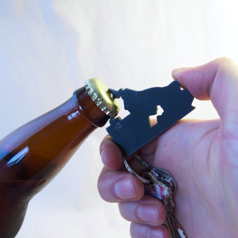 Detroit city keychain bottle opener image 2