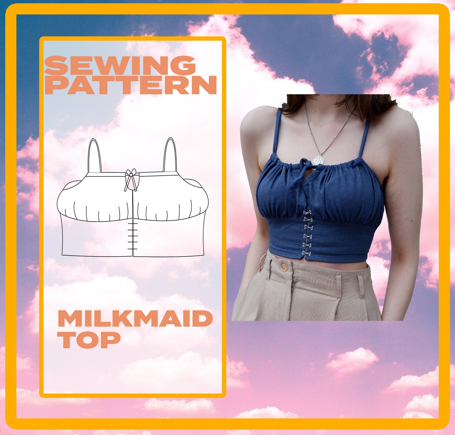 Milkmaid Top Sewing Pattern Sizes 6 24 UK US 1 20 & Europe Etsy Australia