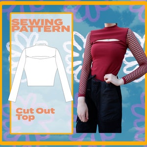 Trendy Cut Out Top Sewing Pattern Sizes 6 - 24 UK / Europe 32-50/ US sizes 2- 20