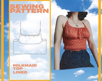 Halter Milkmaid Top Sewing Pattern Sizes 6 - 22 UK