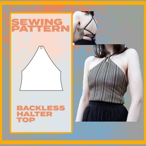 Trendy Halter Top Sizes 8-18 UK, US 4-14