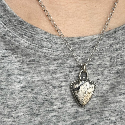 White Turquoise Arrowhead sterling shops silver necklace. handmade navajo southwestern style jewelry jewellery. one of a kind artisan jewelry