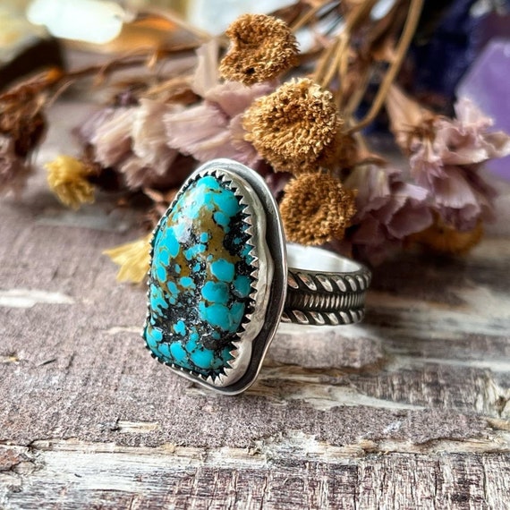 Buy Alacron Nugget Turquoise Ring. Handmade Southwestern Navajo