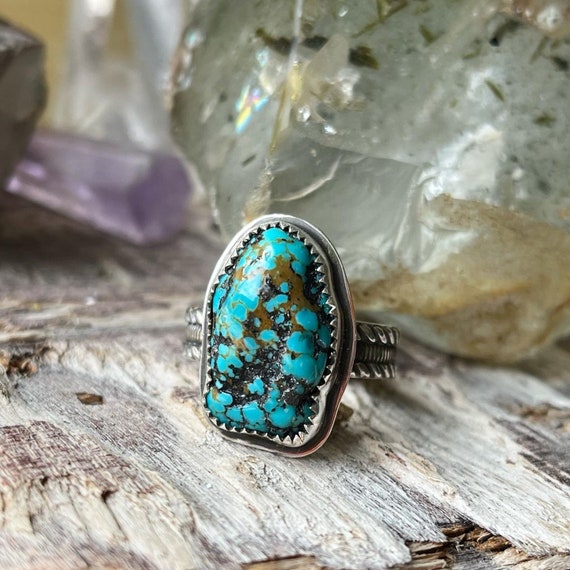Buy Alacron Nugget Turquoise Ring. Handmade Southwestern Navajo