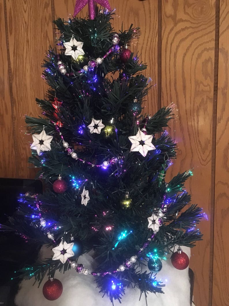 Christmas Tree Stars Ornaments Set of Seven