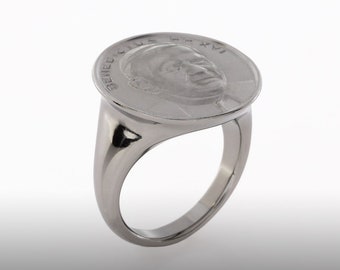 Pope Benedetto XVI - Ring in Pure Titanium - Woman Jewelry - Handmade in Italy