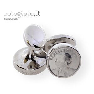 Pope Benedetto XVI - Cufflinks in Pure Titanium - Man Jewelry - Gemelli Collection