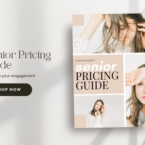 Senior photographer pricing guide, photographer magazine, pricing guide for photographers, senior magazine, canva template