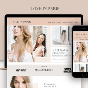 Boudoir Website, Canva Website template, boudoir photography, Canva website, Website design Squarespace, website template