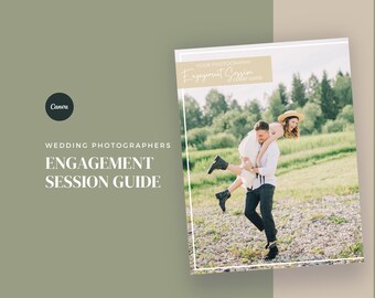 Romantic Engagement Photographer Pricing Guide Canva, Engagement styling guide, photographer magazine, pricing guide for photographers
