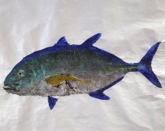 Gyotaku Omilu / Bluefin Trevally