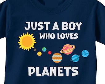 Solar system planets shirt boy toddler space gift present custom science guy big brother little baby loves earth outfit clothes tees tshirt