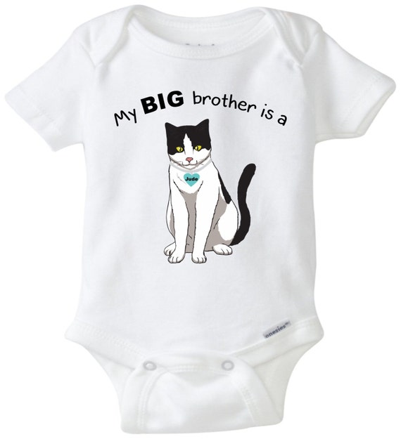 Cat Did It Funny Pet Sibling Shower Gift Newborn Romper Bodysuit For Babies 