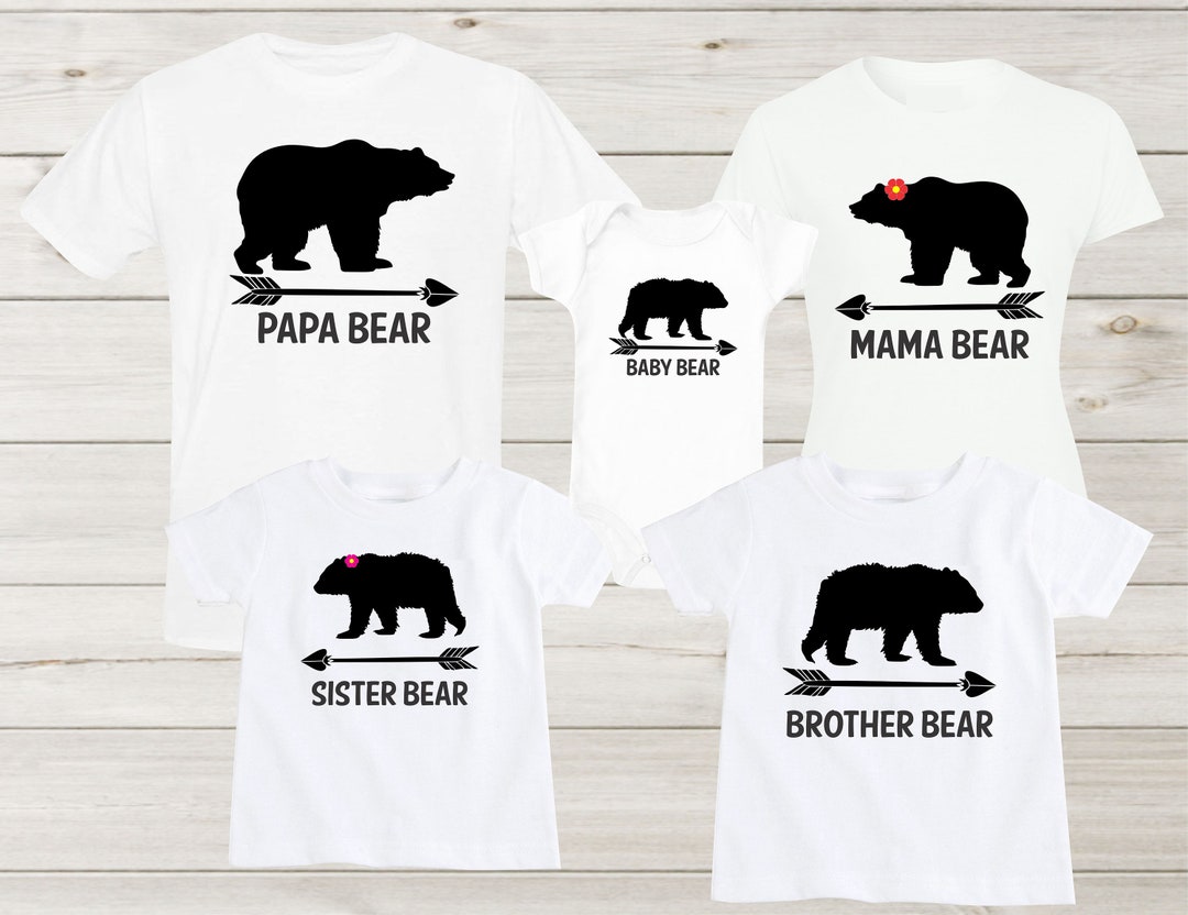 Family Shirts Papa Bear Mama Bear Baby Bear Brother Bear Sister Bear Matching Shirts Baby Bodysuit Onesie Toddler Clothes Baby Shower Gift Etsy Canada