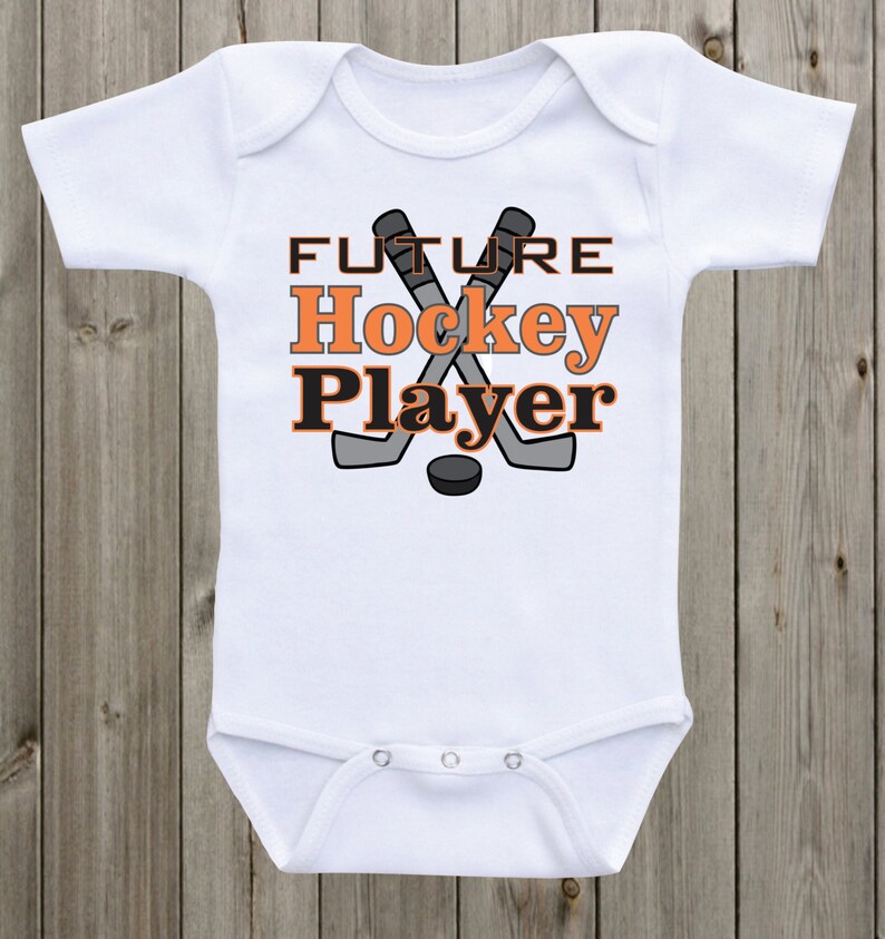Baby Boy Outfit Future Hockey Player I Love Hockey Baby Onesie Etsy