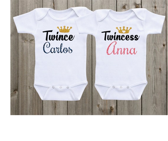 Twince Twincess Twin Baby Onesies Twin Onesies Twin Outfits Shirts voor baby s Aangepaste Onesie Twins Outfits Baby Shower Geschenken Twin Baby Gifts