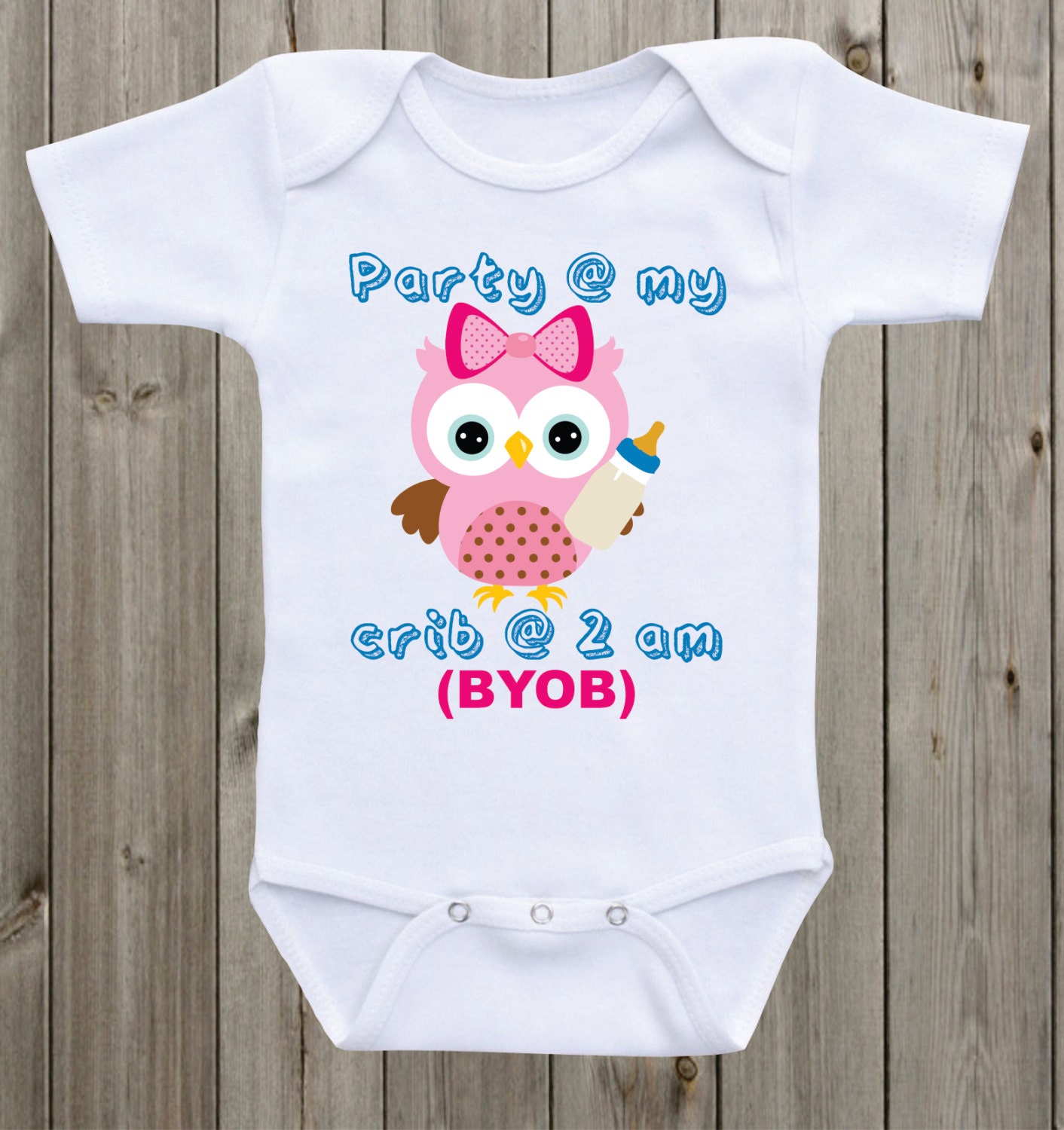Party at my crib newborn onesie Baby Girl or Boy Baby Onesie Etsy
