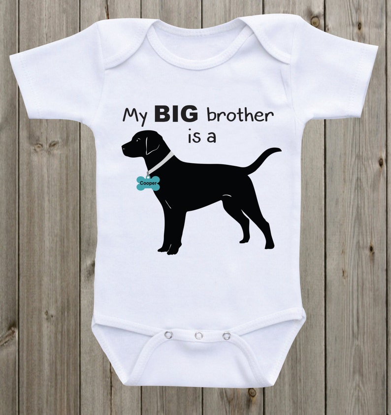 My Big brother is a Black Lab Pet organic shirt baby onesie image 1