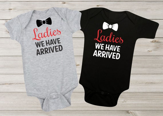 Twin Outfits Ladies We Have Arrived Twins Babies Bodysuits Etsy Twin Outfits Ladies We Have Arrived Twins Babies Bodysuits Etsy