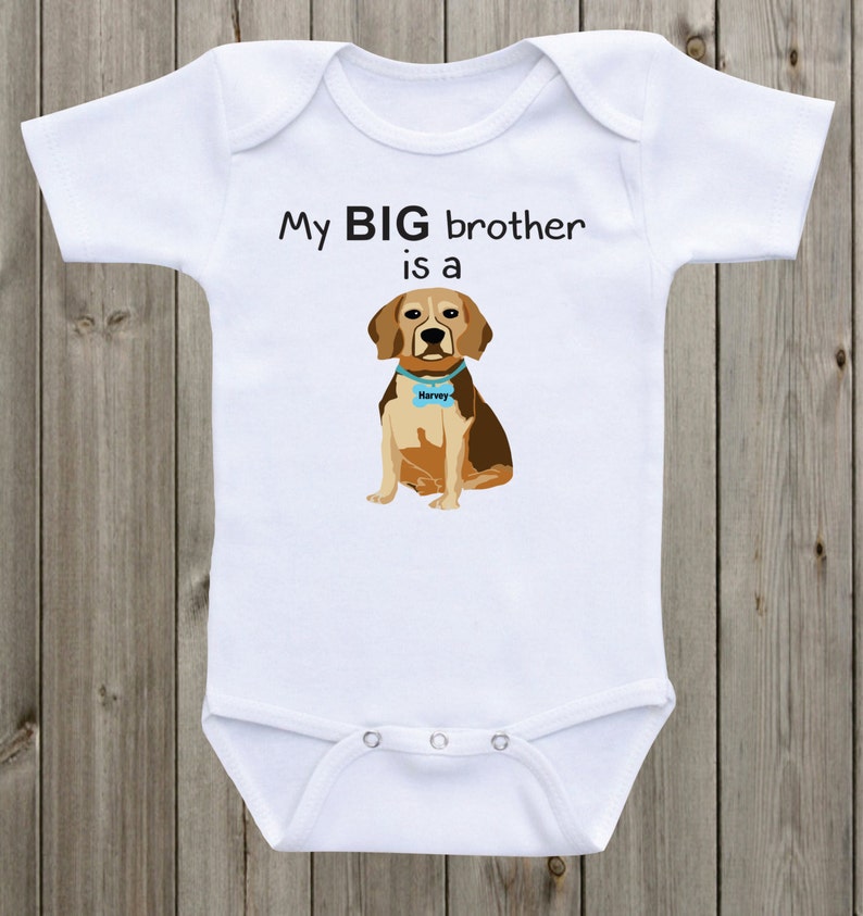 My Big Brother is a Beagle Baby Onesie Dog Onesie Custom Etsy