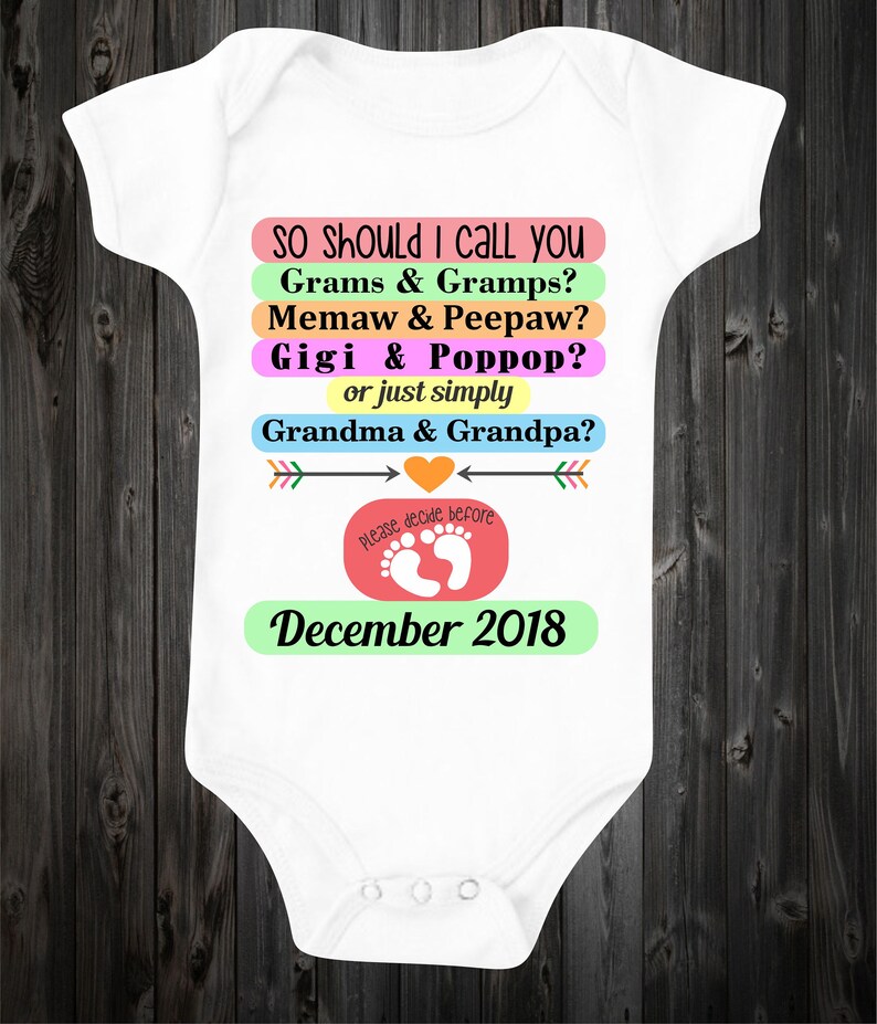 Pregnancy Announcement Onesie baby onesie So should I call you Pregnancy Announcement Grandparents to be Pregnancy Reveal image 1