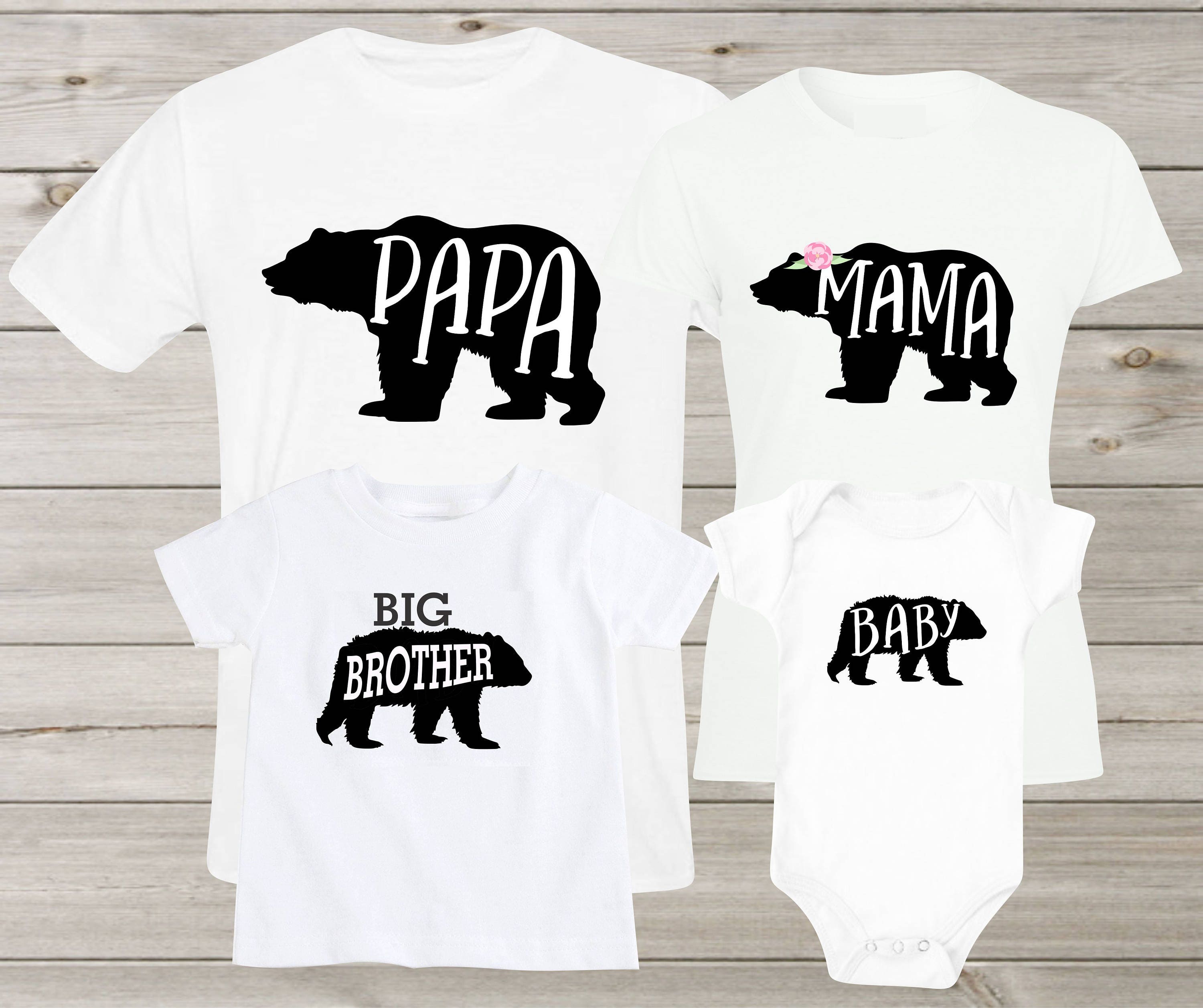 Custom Mama/Papa Bear Matching Outfits - Unique Personalized